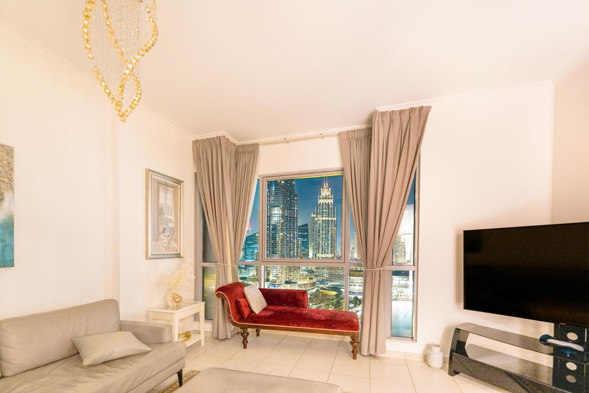 Spectacular Burj & Fountain View - Luxurious 3 Bedrooms & Maids Room - The Residences Dubaj Zewnętrze zdjęcie