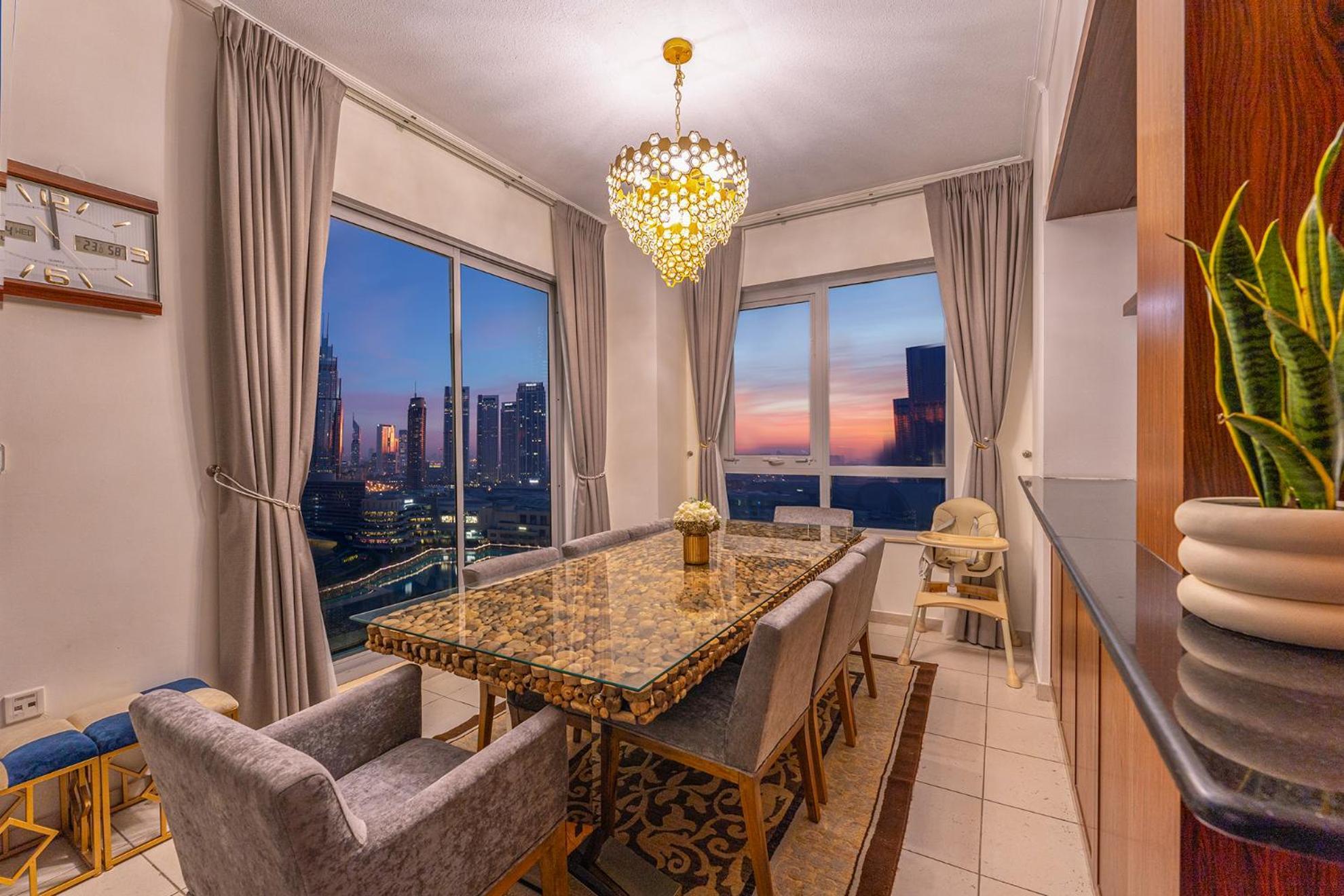 Spectacular Burj & Fountain View - Luxurious 3 Bedrooms & Maids Room - The Residences Dubaj Zewnętrze zdjęcie
